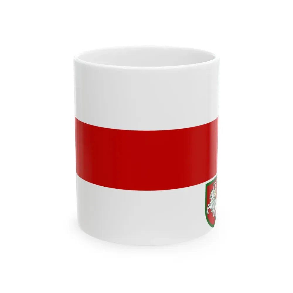 Flag of Belarusian Customs Office (Belarus) White Coffee Mug 11oz - Go Mug Yourself