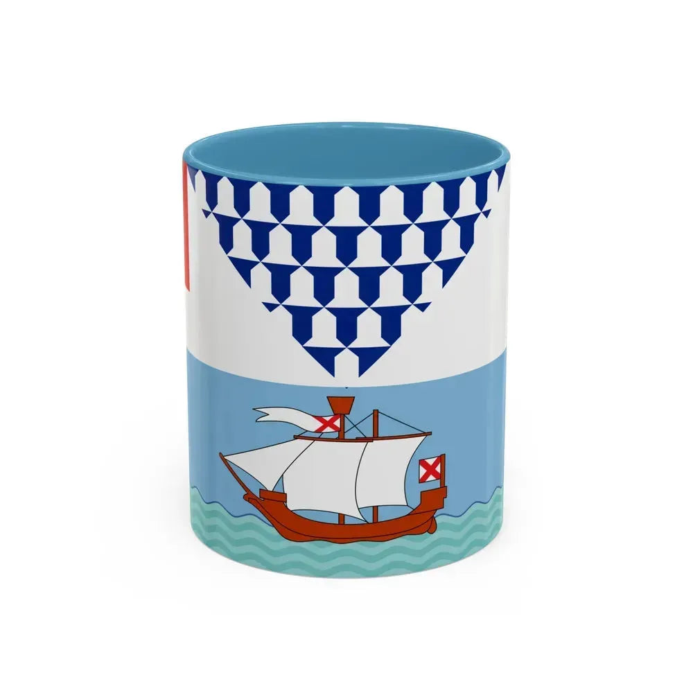 Flag of Belfast Ireland - Accent Coffee Mug 11oz Light Blue - Go Mug Yourself