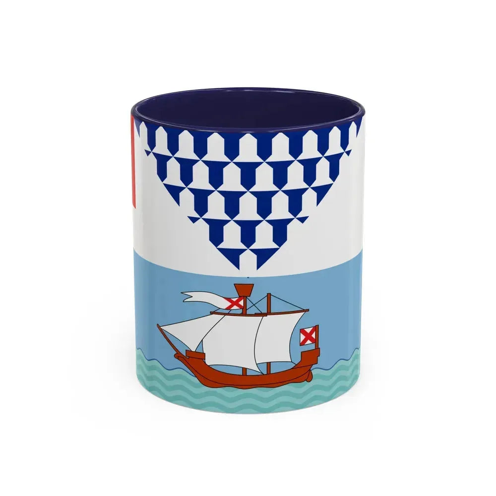 Flag of Belfast Ireland - Accent Coffee Mug 11oz Navy - Go Mug Yourself