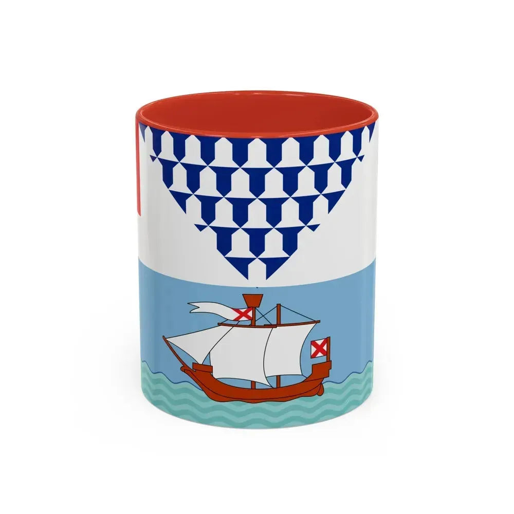 Flag of Belfast Ireland - Accent Coffee Mug 11oz Red - Go Mug Yourself