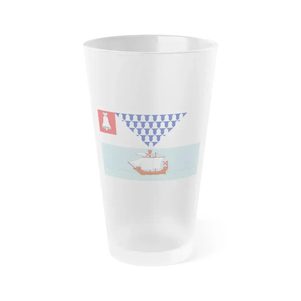 Flag of Belfast Ireland - Frosted Pint Glass 16oz 16oz Frosted - Go Mug Yourself