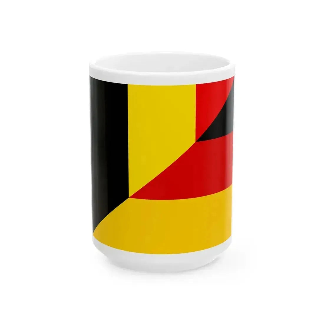 Flag of Belgium and Germany (Belgium) White Coffee Mug 15oz - Go Mug Yourself