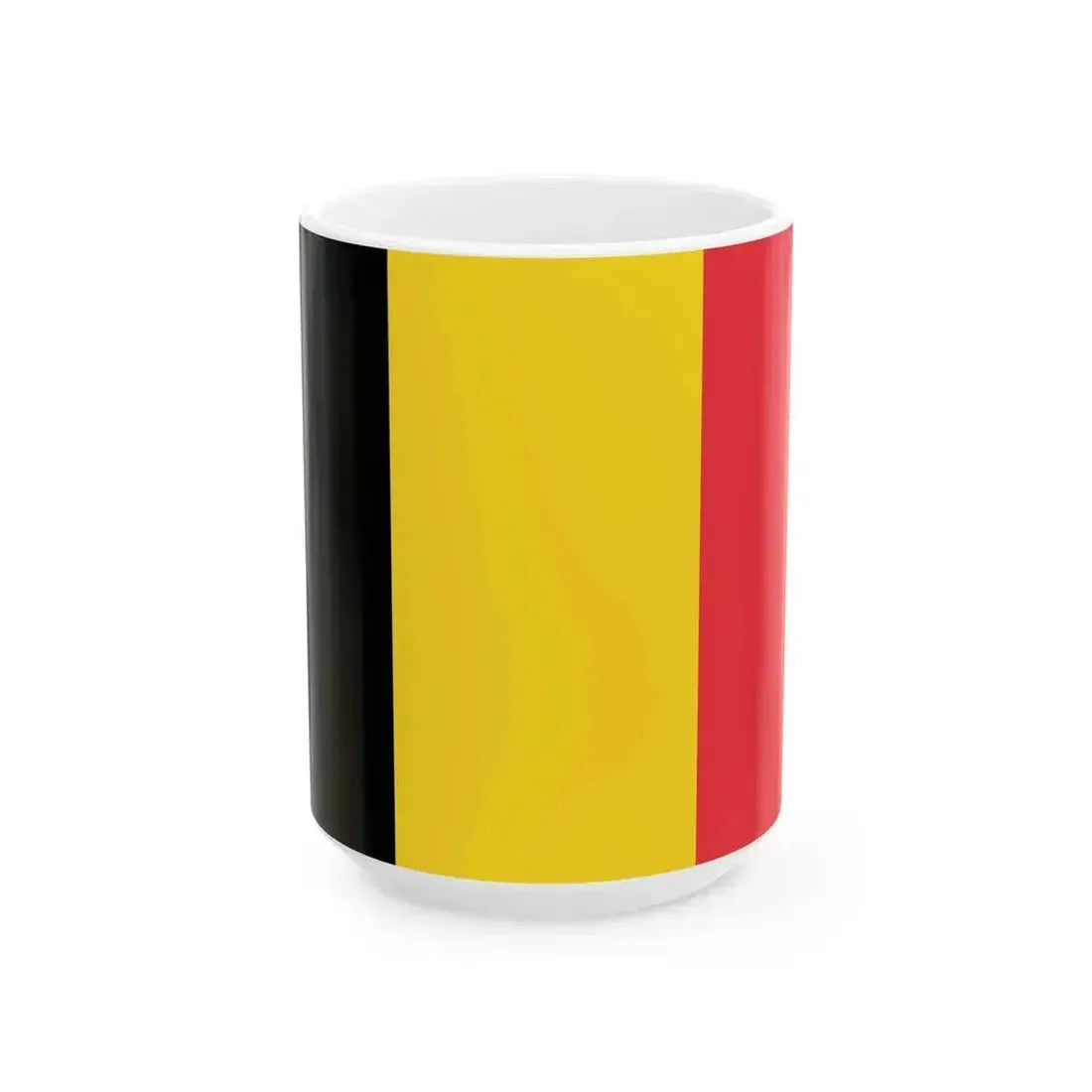 Flag of Belgium civil (Belgium) White Coffee Mug 15oz - Go Mug Yourself