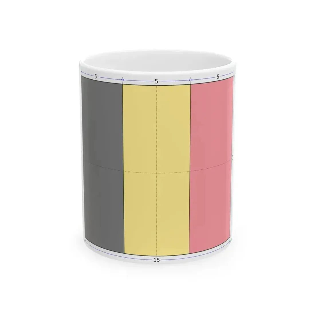 Flag of Belgium construction sheet (Belgium) White Coffee Mug 11oz - Go Mug Yourself