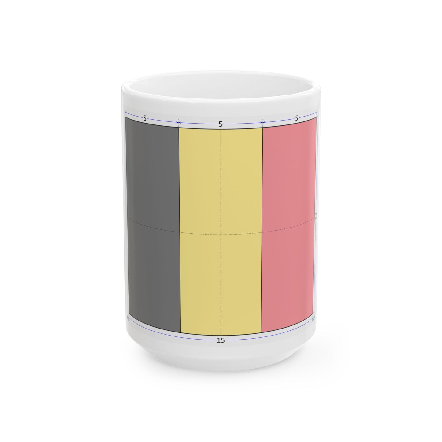 Flag of Belgium construction sheet (Belgium) White Coffee Mug-15oz-Go Mug Yourself