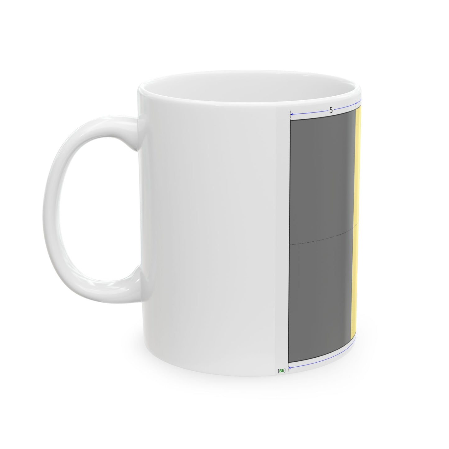 Flag of Belgium construction sheet (Belgium) White Coffee Mug-Go Mug Yourself