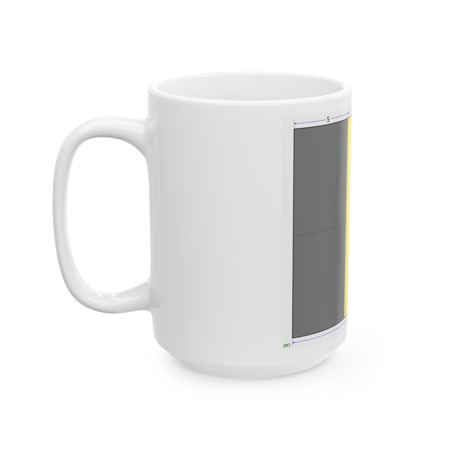 Flag of Belgium construction sheet (Belgium) White Coffee Mug-Go Mug Yourself