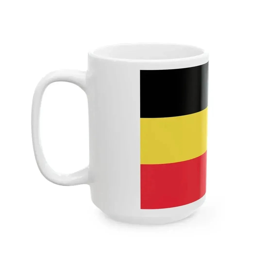 Flag of Belgium horizontal (Belgium) White Coffee Mug - Go Mug Yourself
