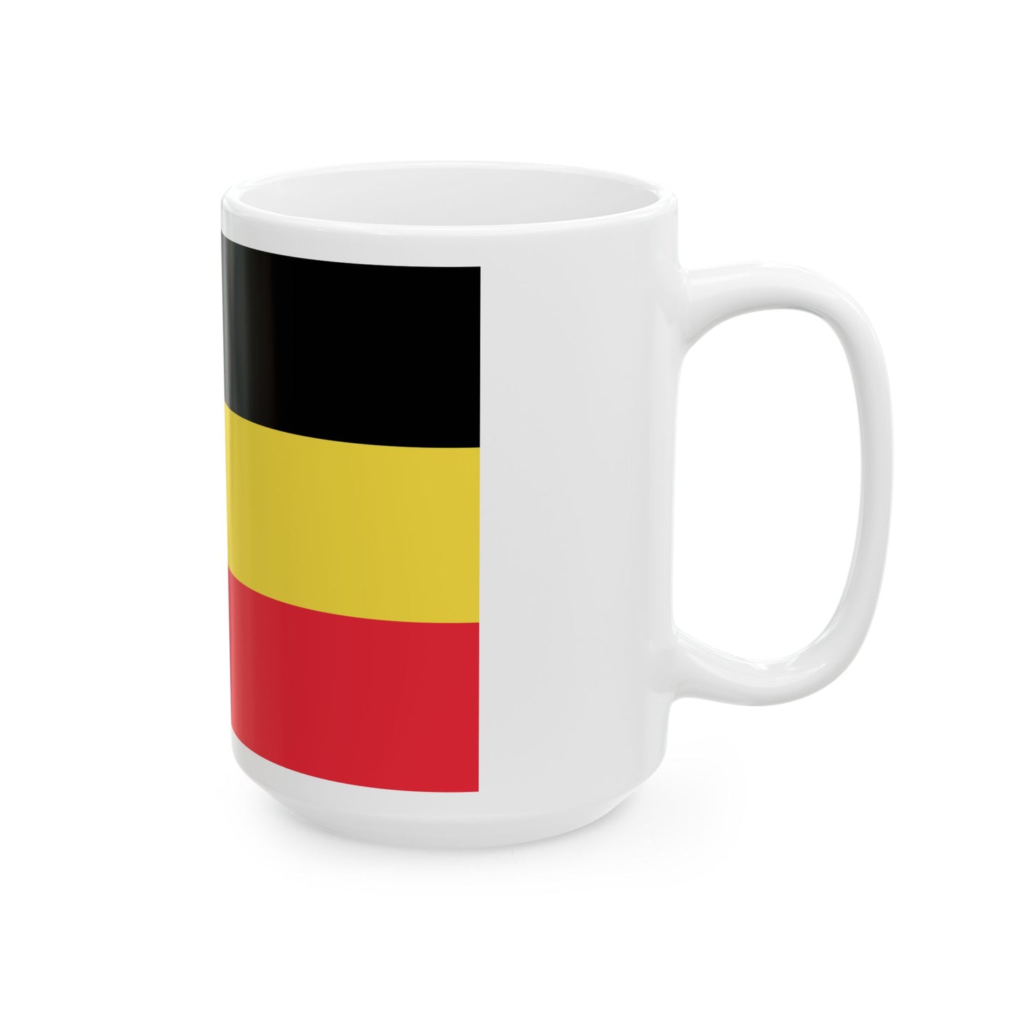 Flag of Belgium horizontal (Belgium) White Coffee Mug-Go Mug Yourself