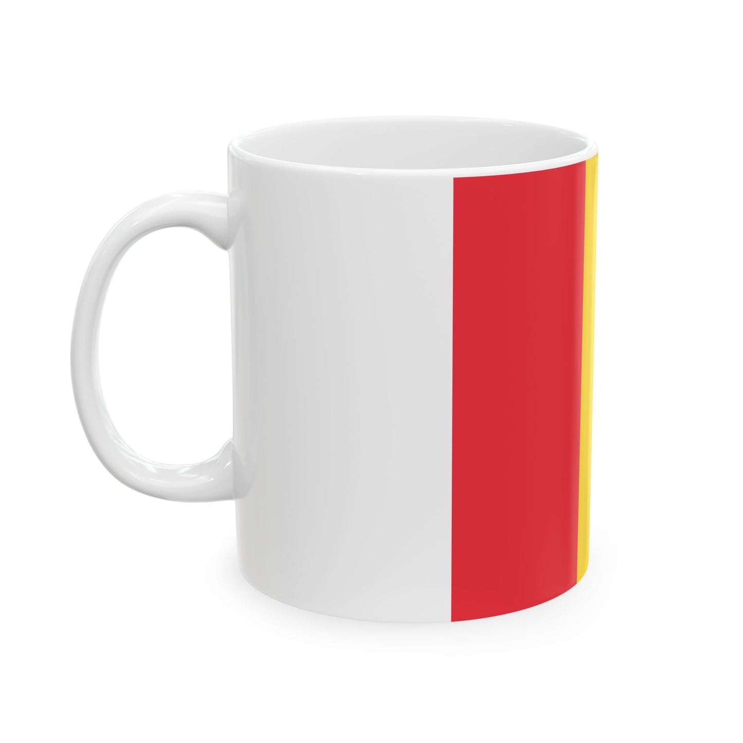 Flag of Belgium reversed (Belgium) White Coffee Mug-Go Mug Yourself