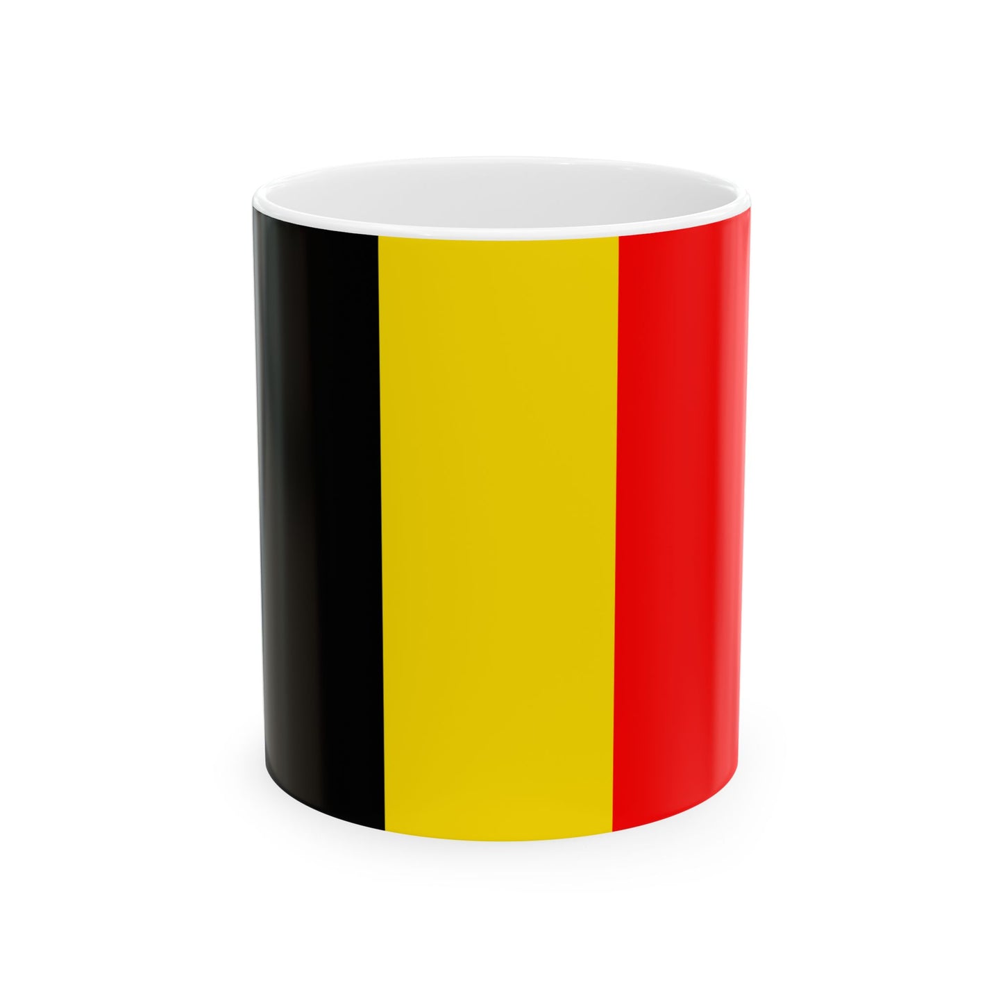 Flag of Belgium state (Belgium) White Coffee Mug-11oz-Go Mug Yourself