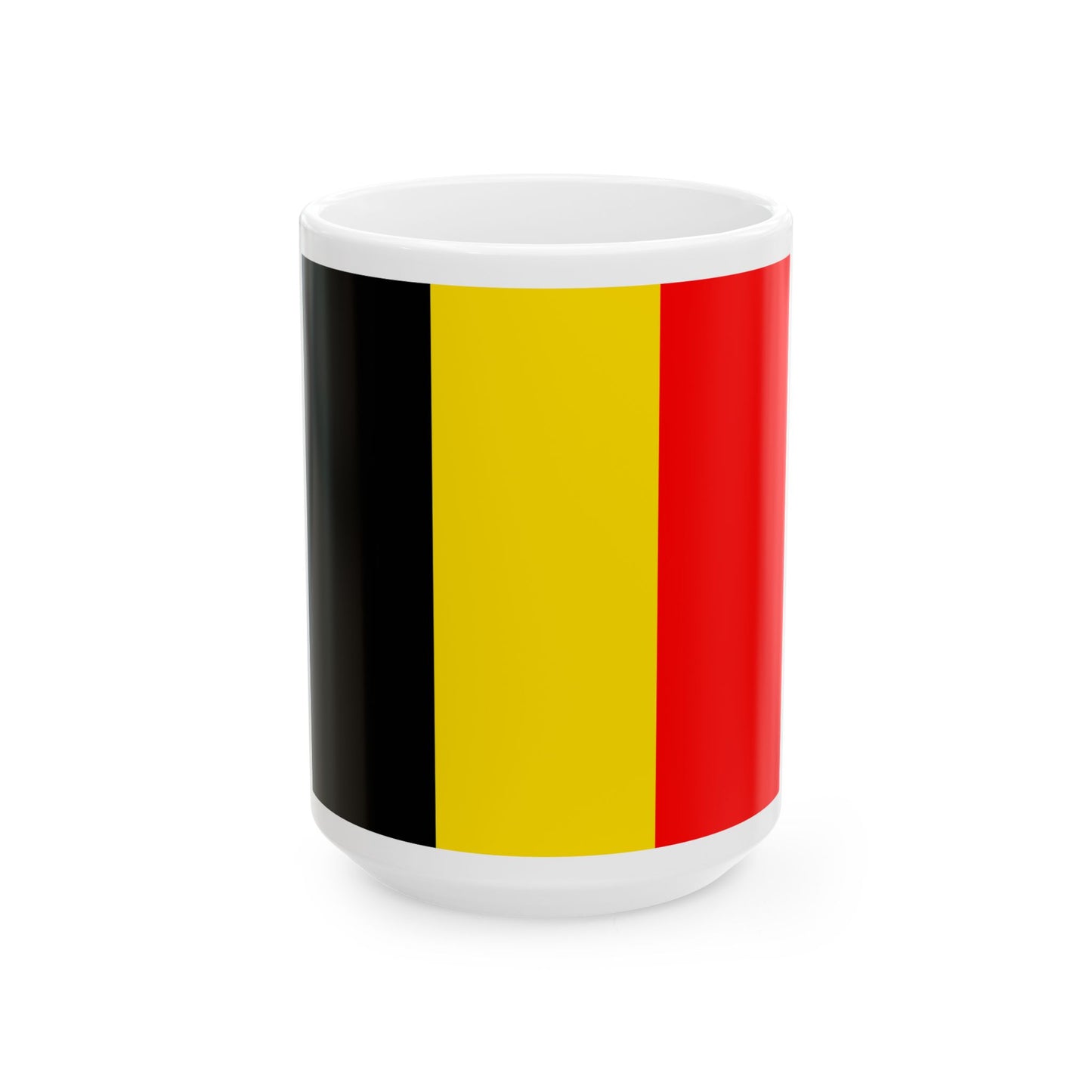 Flag of Belgium state (Belgium) White Coffee Mug-15oz-Go Mug Yourself