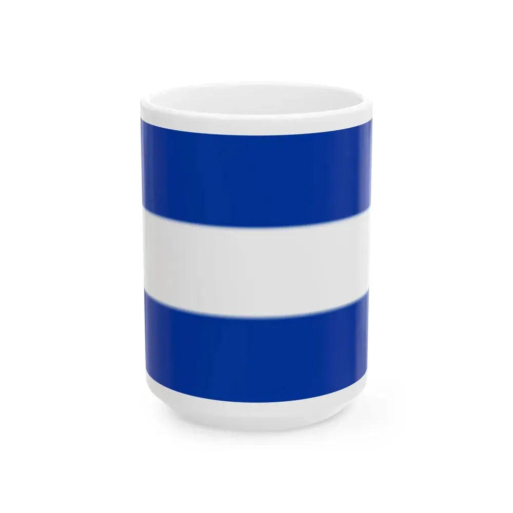 Flag of Belgrano Blue (Argentina) White Coffee Mug 15oz - Go Mug Yourself