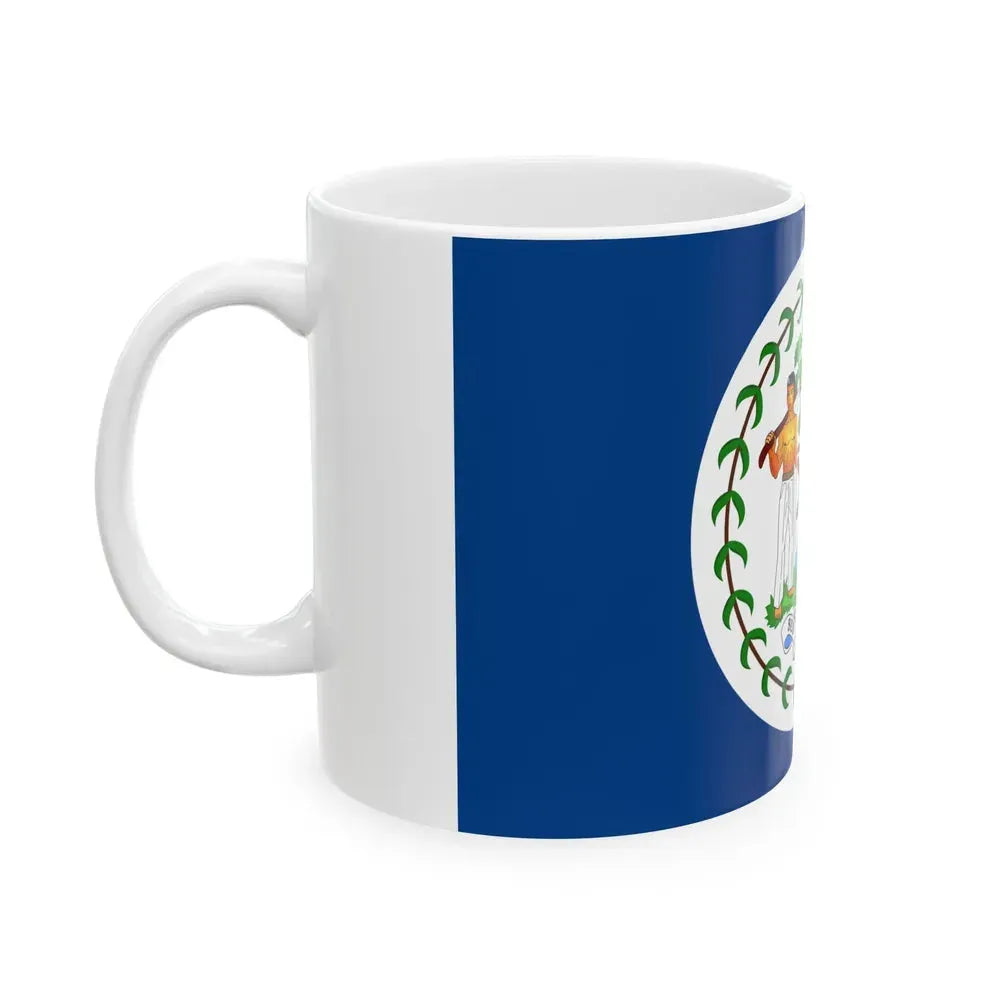 Flag of Belize 1950-1981 (Belize) White Coffee Mug - Go Mug Yourself