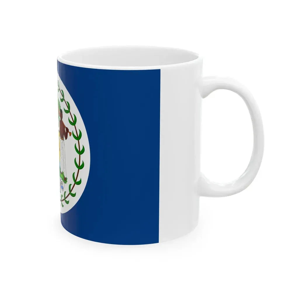 Flag of Belize 1950-1981 (Belize) White Coffee Mug - Go Mug Yourself