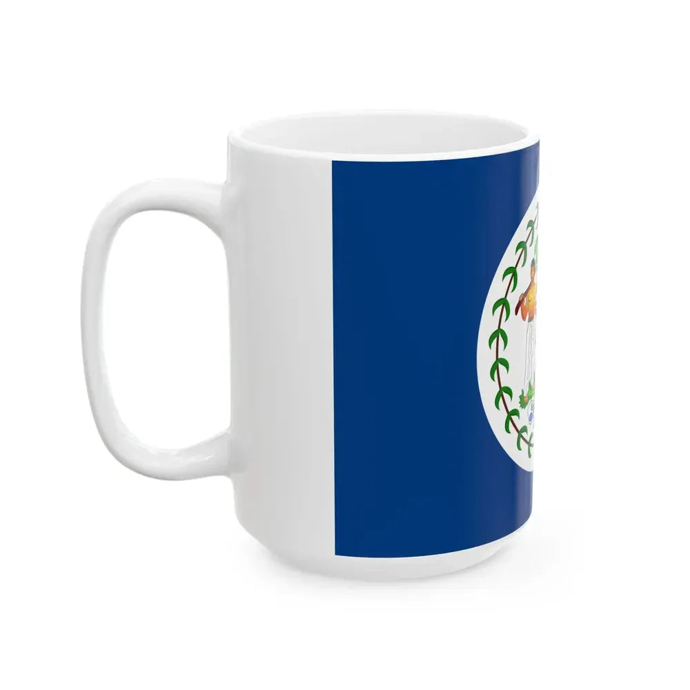 Flag of Belize 1950-1981 (Belize) White Coffee Mug - Go Mug Yourself