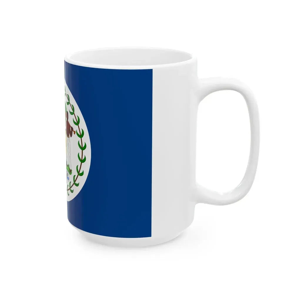 Flag of Belize 1950-1981 (Belize) White Coffee Mug - Go Mug Yourself