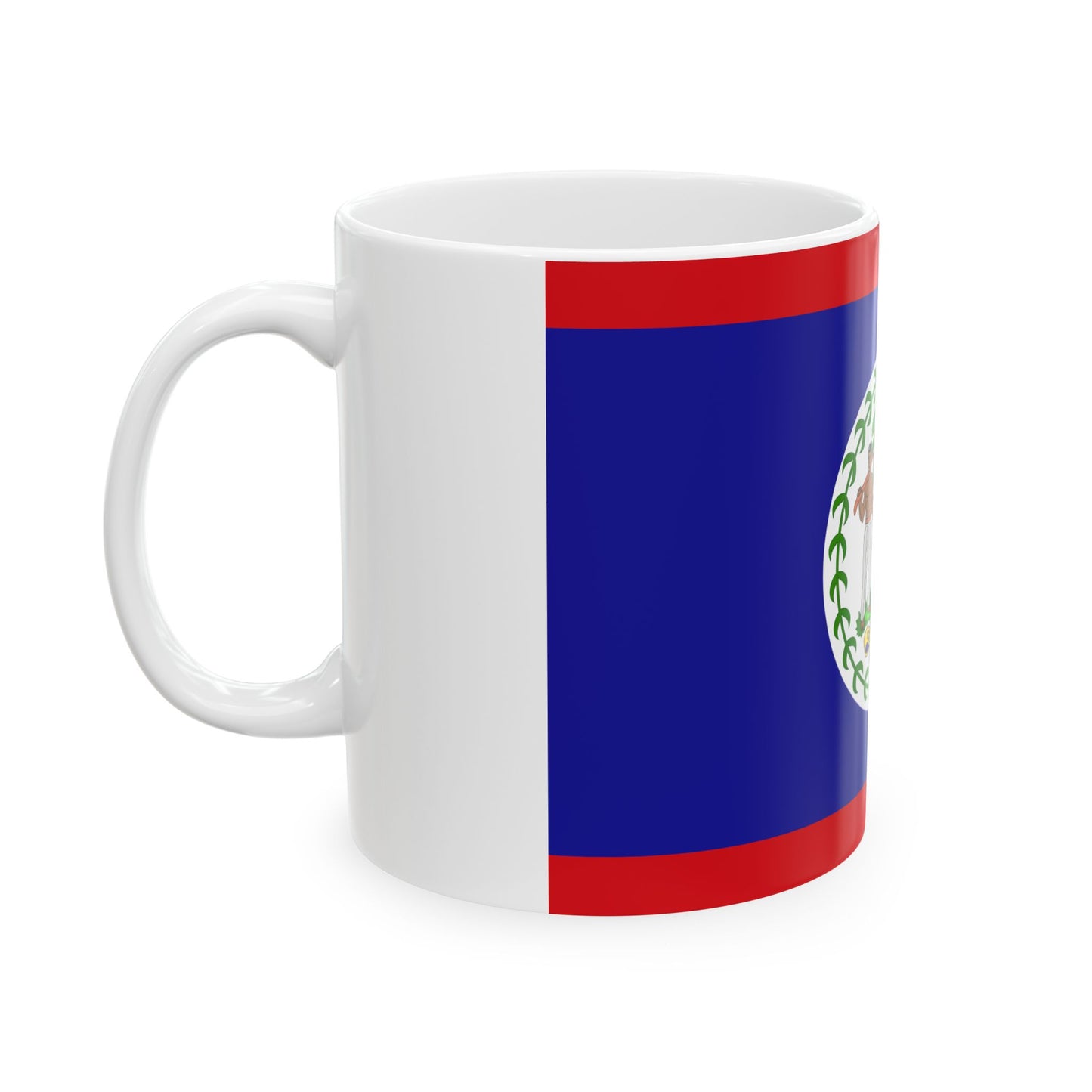 Flag of Belize 3-2 (Belize) White Coffee Mug-Go Mug Yourself