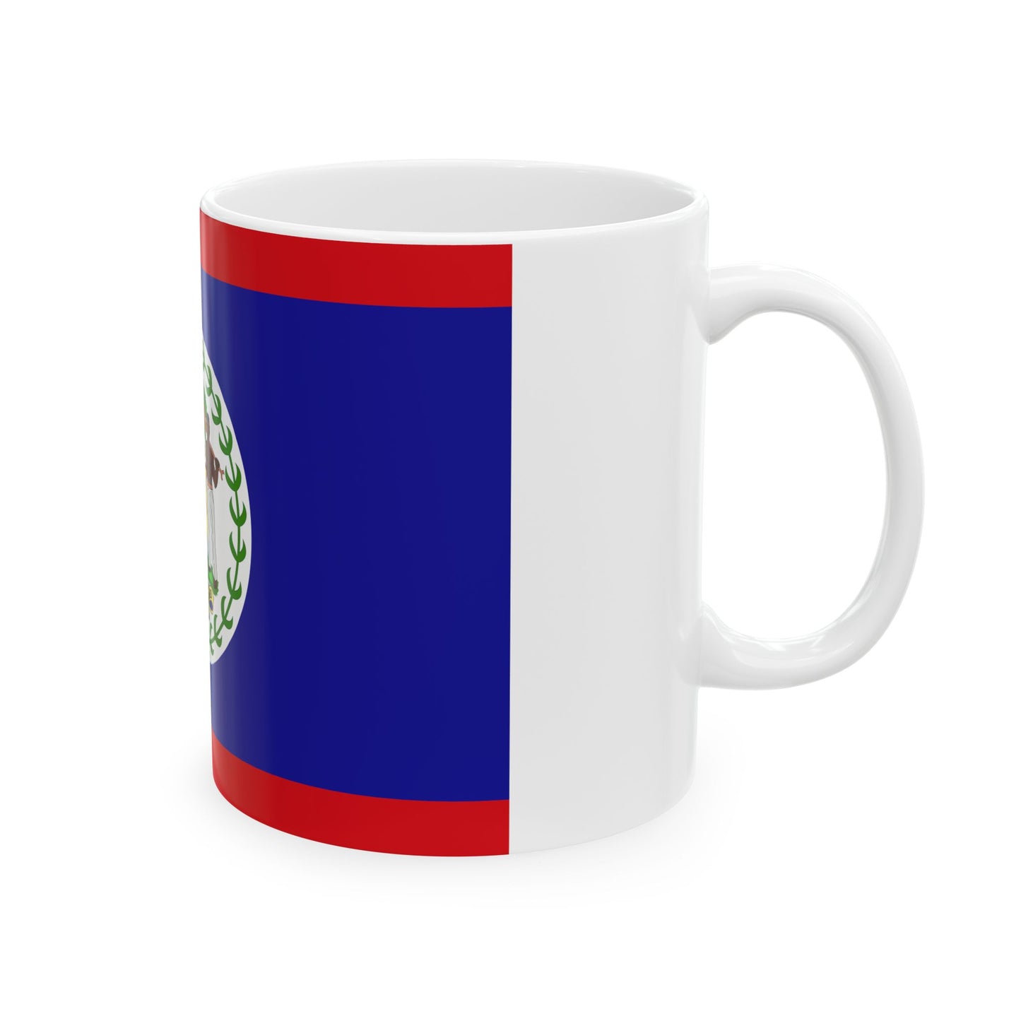 Flag of Belize 3-2 (Belize) White Coffee Mug-Go Mug Yourself