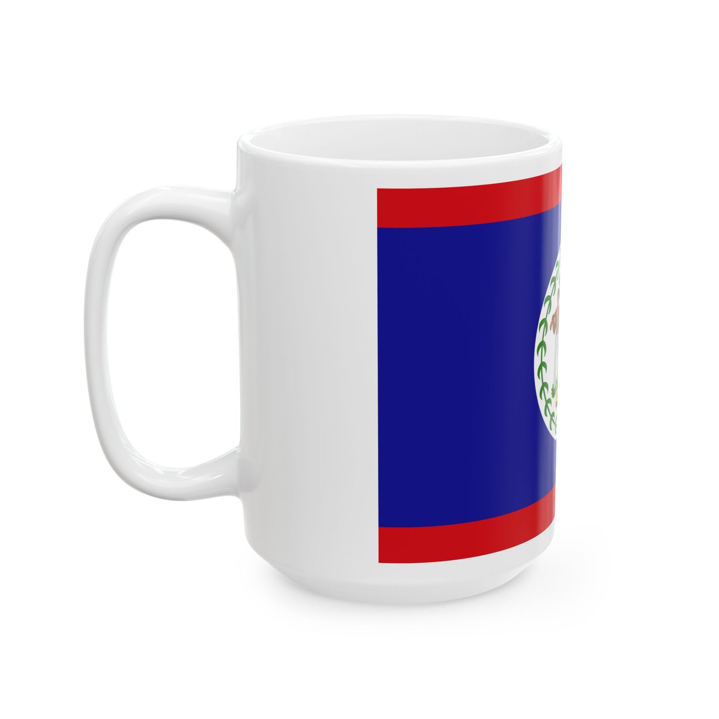 Flag of Belize 3-2 (Belize) White Coffee Mug-Go Mug Yourself