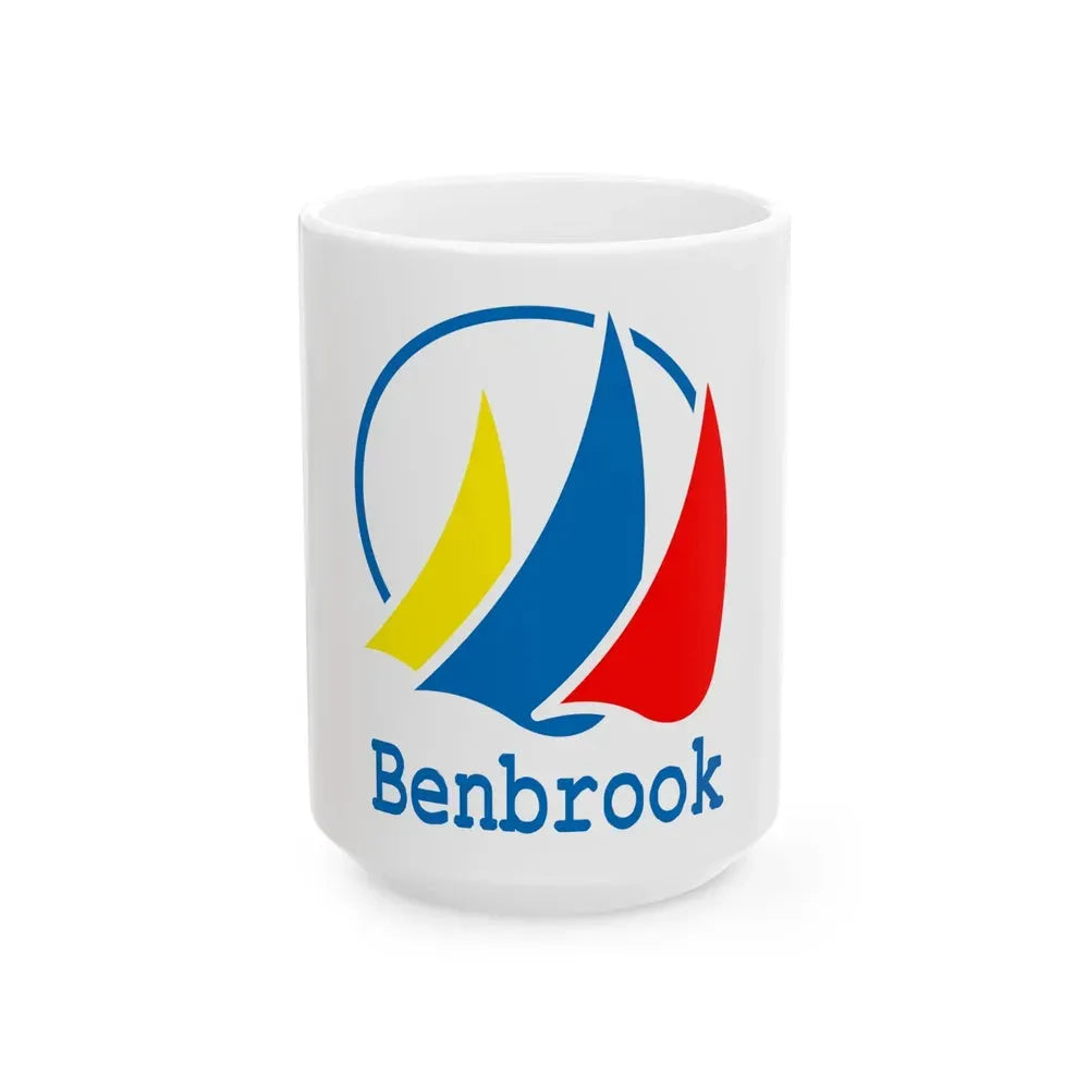 Flag of Benbrook Texas (United States) White Coffee Mug 15oz - Go Mug Yourself