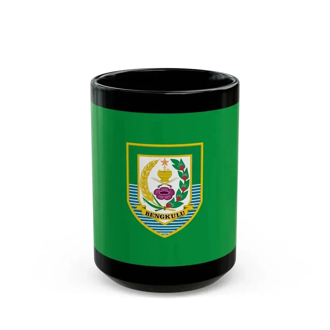 Flag of Bengkulu Indonesia - Black Coffee Mug 15oz - Go Mug Yourself