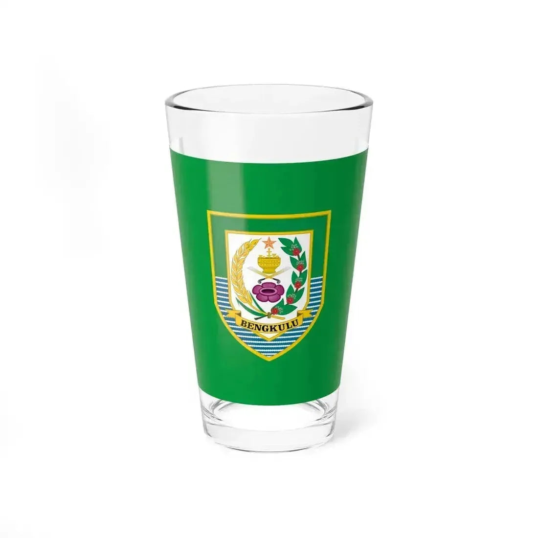 Flag of Bengkulu Indonesia - Pint Glass 16oz 16oz - Go Mug Yourself