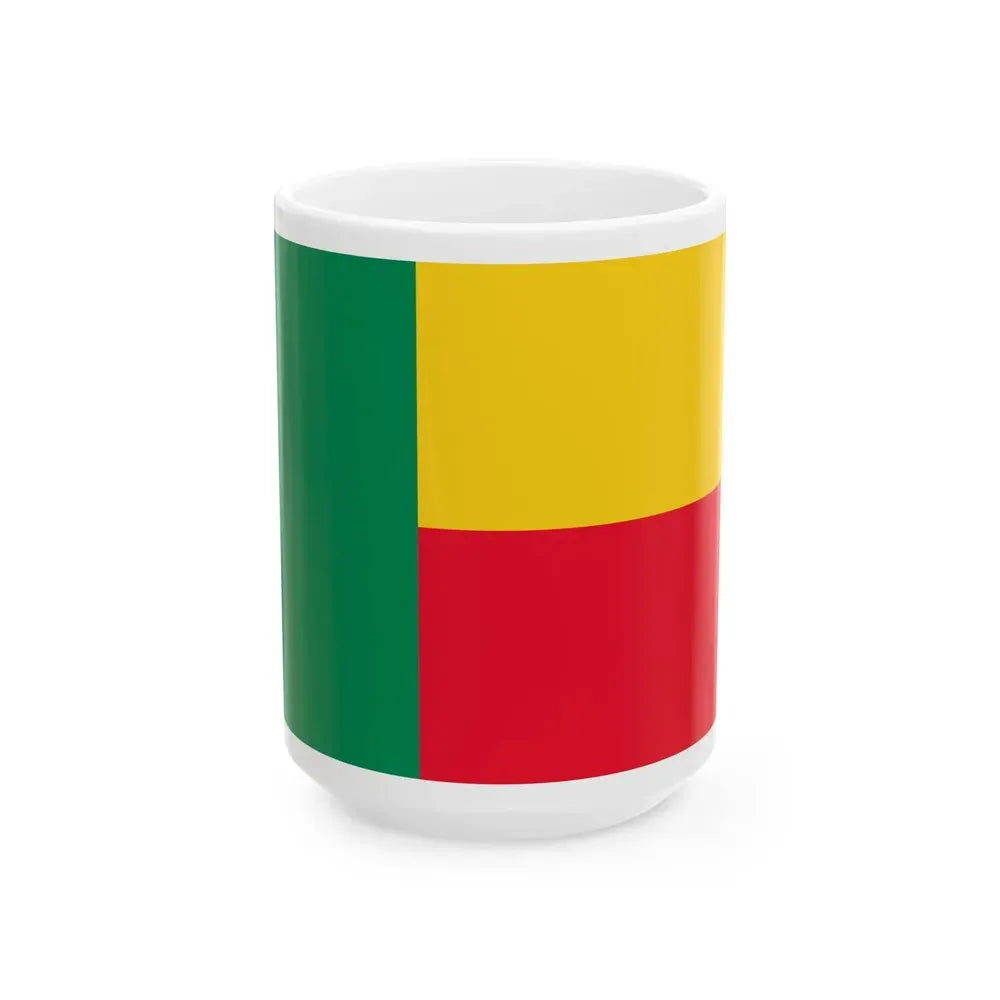 Flag of Benin (Benin) White Coffee Mug 15oz - Go Mug Yourself