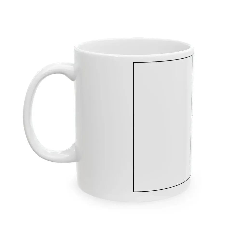 Flag of Benin colouring page (Benin) White Coffee Mug - Go Mug Yourself