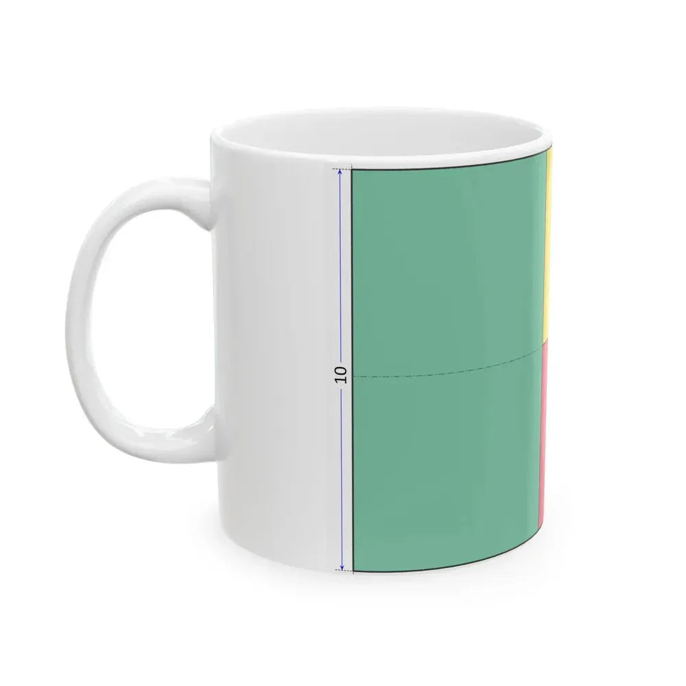 Flag of Benin construction sheet (Benin) White Coffee Mug - Go Mug Yourself