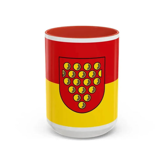 Flag of Bentheim Germany - Accent Coffee Mug 15oz Red - Go Mug Yourself
