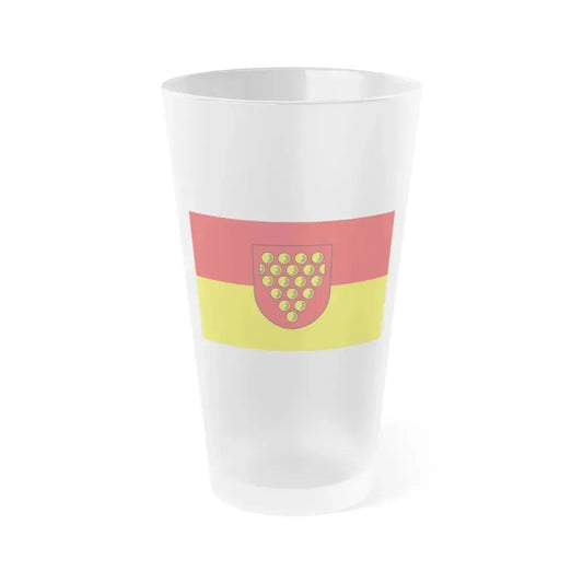 Flag of Bentheim Germany - Frosted Pint Glass 16oz 16oz Frosted - Go Mug Yourself