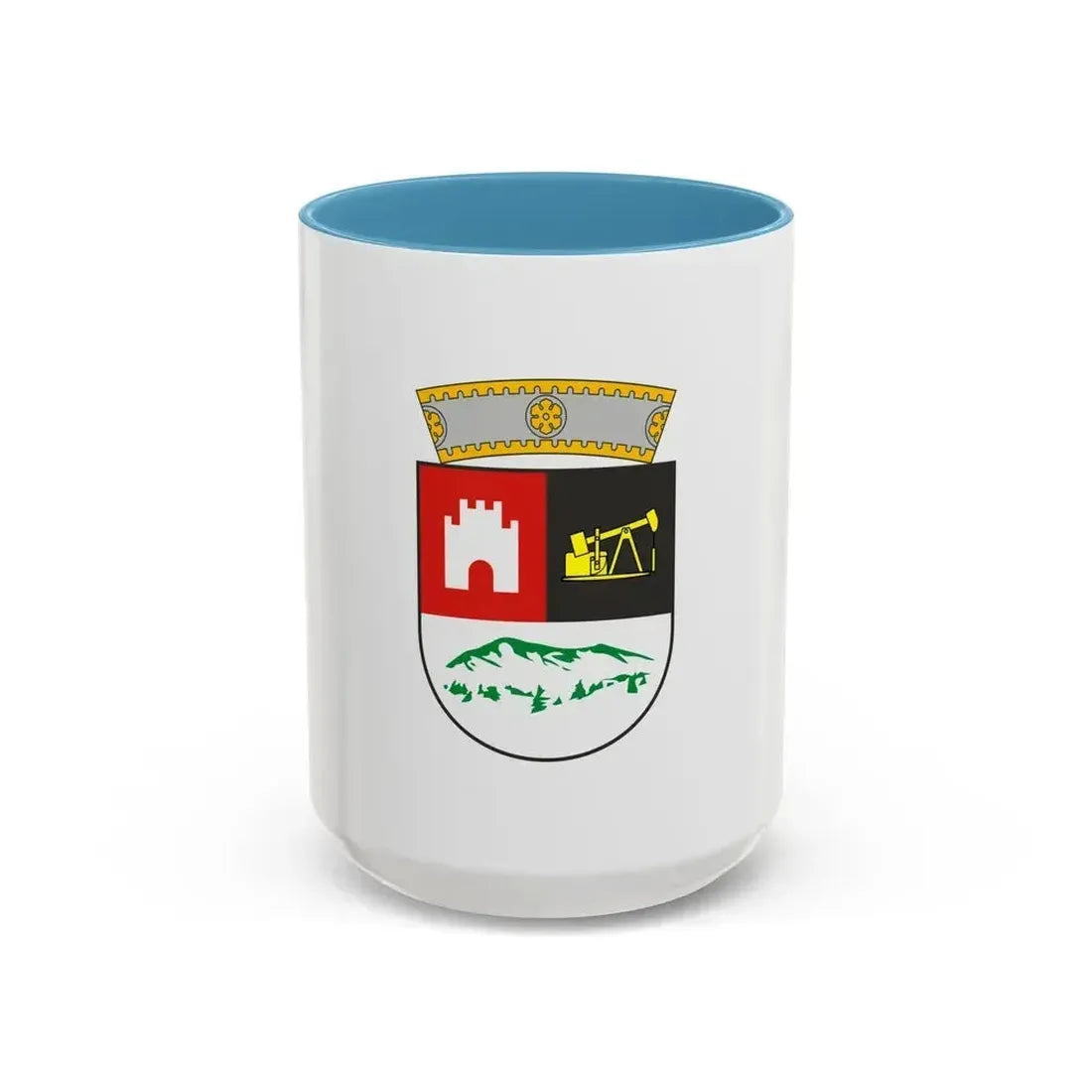 Flag of Berat Albania - Accent Coffee Mug 15oz Light Blue - Go Mug Yourself