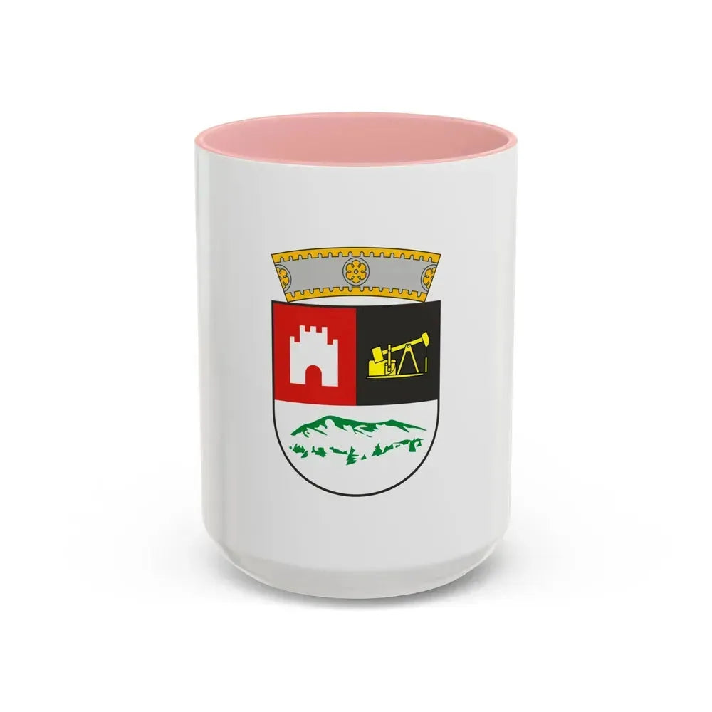 Flag of Berat Albania - Accent Coffee Mug 15oz Pink - Go Mug Yourself
