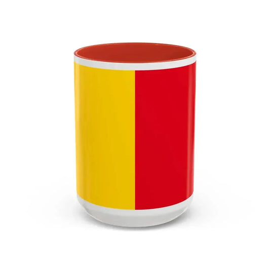 Flag of Bergamo Italy - Accent Coffee Mug 15oz Red - Go Mug Yourself