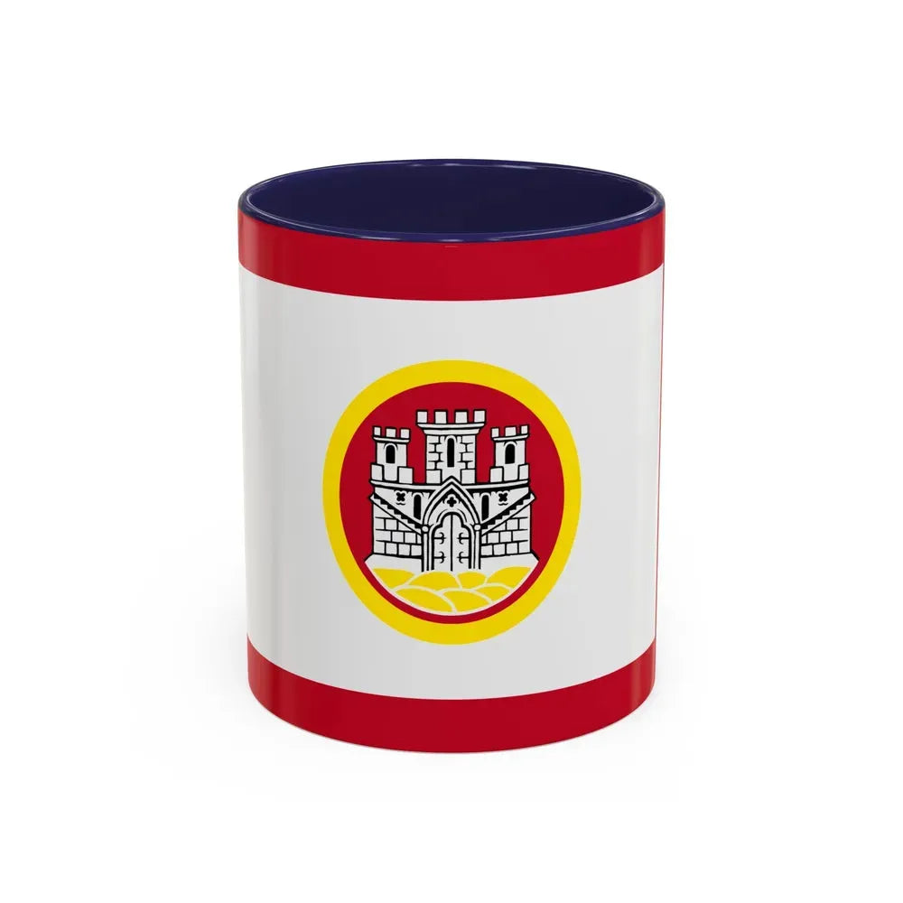 Flag of Bergen Vestland Norway - Accent Coffee Mug 11oz Navy - Go Mug Yourself