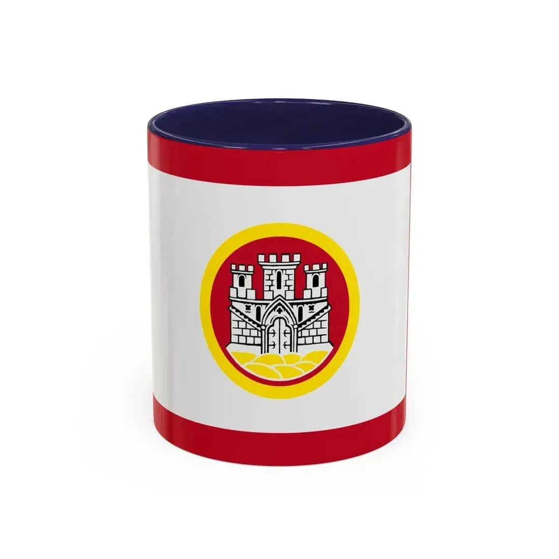 Flag of Bergen Vestland Norway - Accent Coffee Mug 11oz Navy - Go Mug Yourself