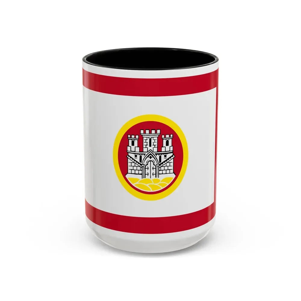 Flag of Bergen Vestland Norway - Accent Coffee Mug 15oz Black - Go Mug Yourself