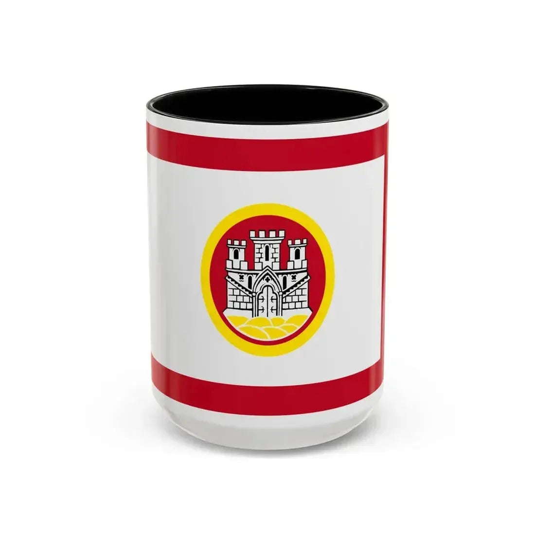 Flag of Bergen Vestland Norway - Accent Coffee Mug 15oz Black - Go Mug Yourself