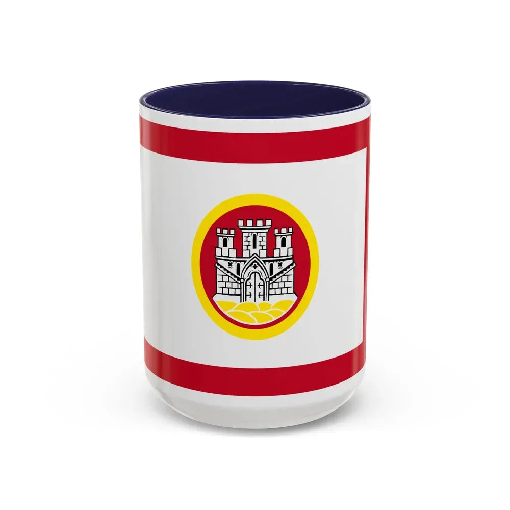Flag of Bergen Vestland Norway - Accent Coffee Mug 15oz Navy - Go Mug Yourself