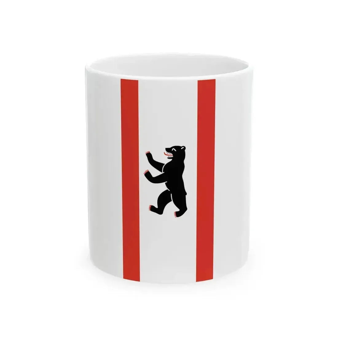 Flag of Berlin banner (Germany) White Coffee Mug 11oz - Go Mug Yourself