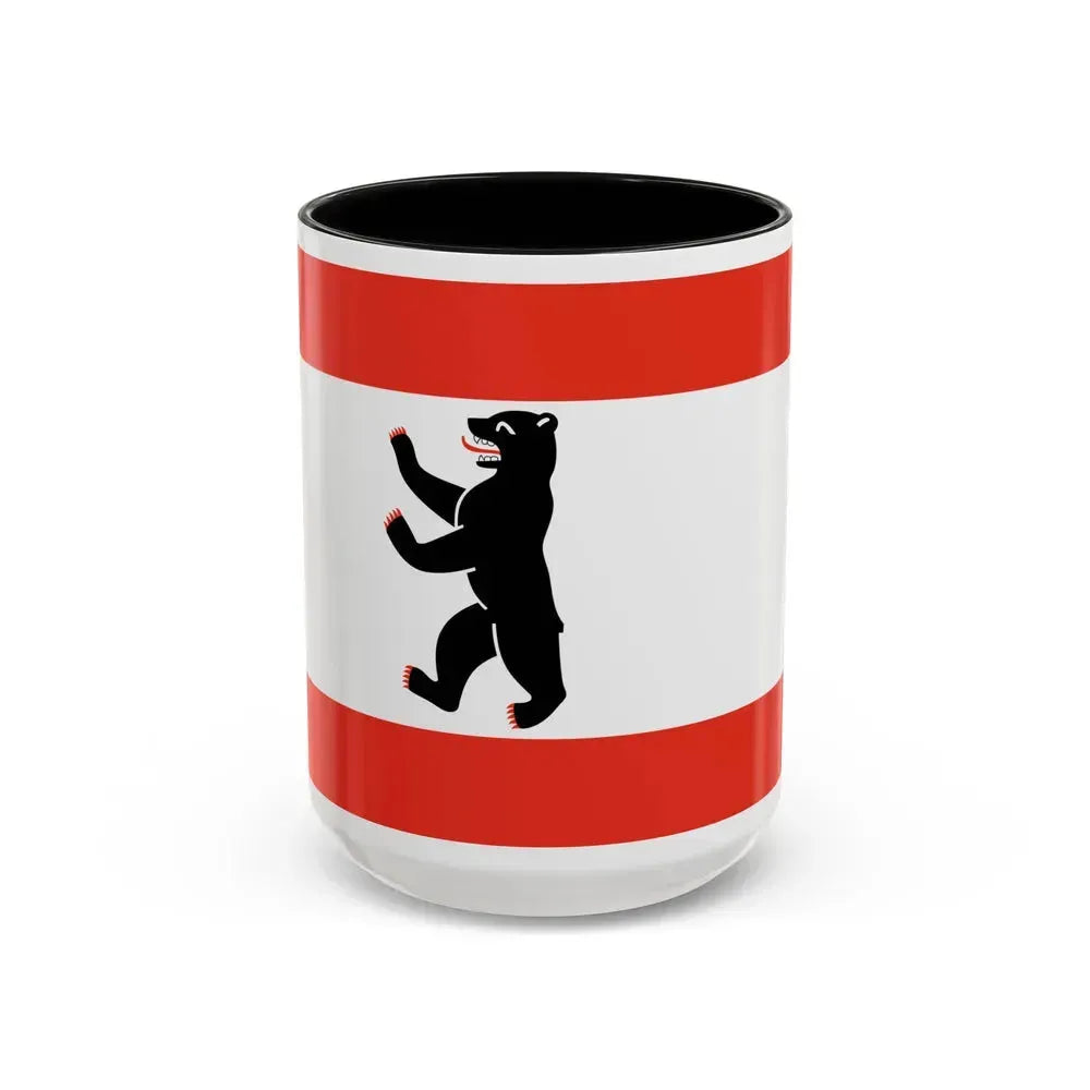 Flag of Berlin Germany - Accent Coffee Mug 15oz Black - Go Mug Yourself