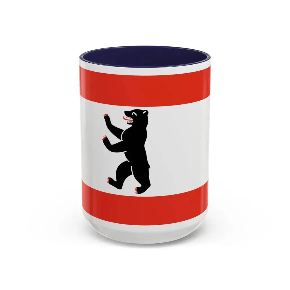 Flag of Berlin Germany - Accent Coffee Mug 15oz Navy - Go Mug Yourself