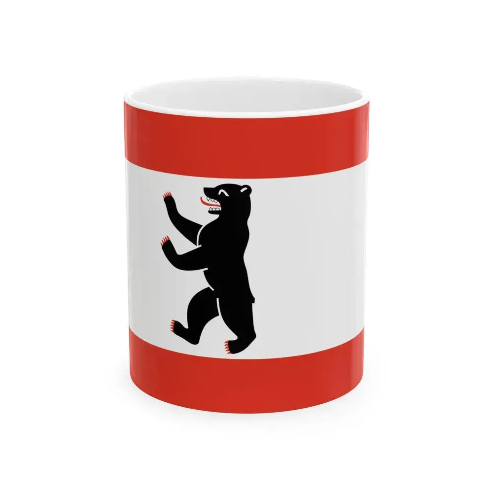 Flag of Berlin Germany - White Coffee Mug 11oz - Go Mug Yourself