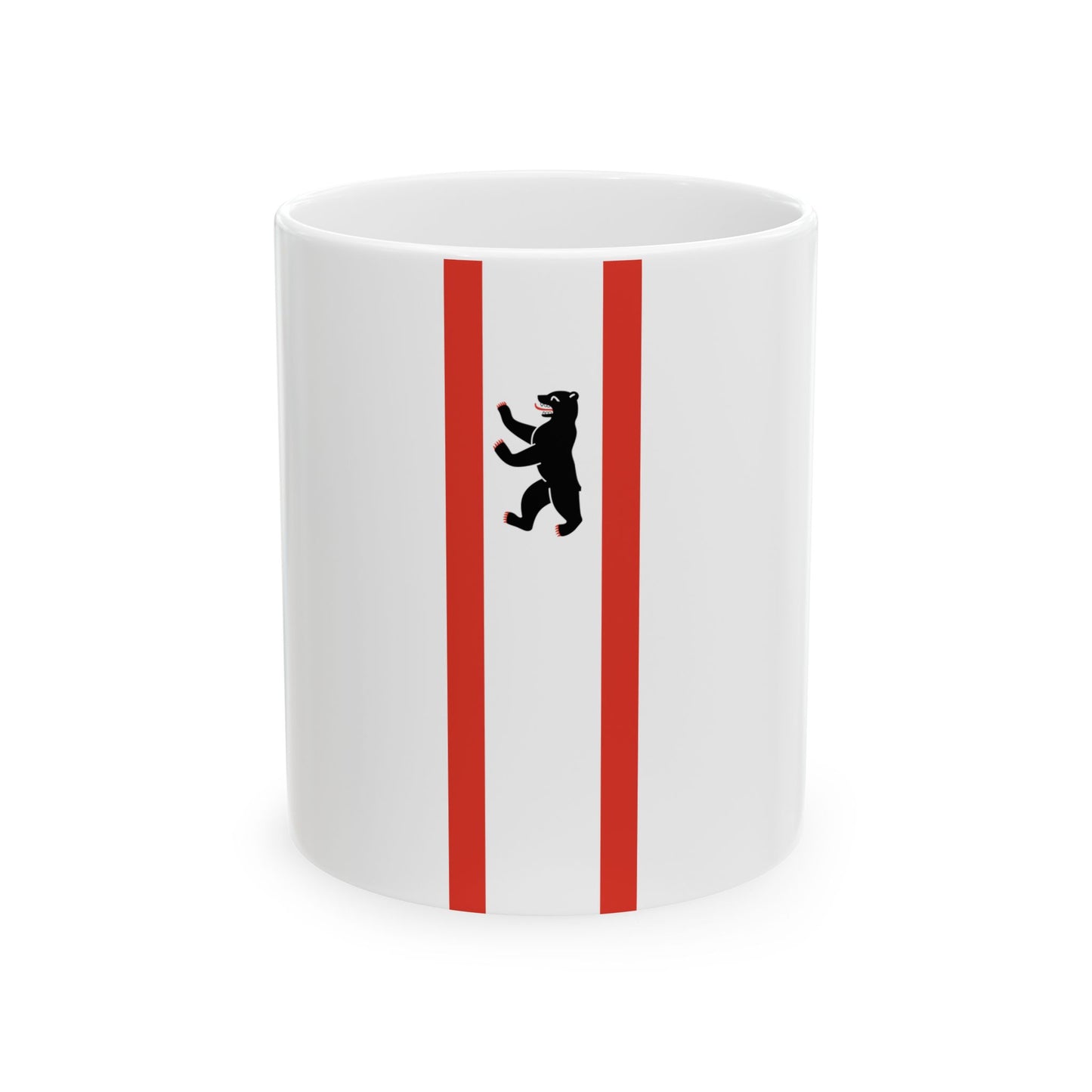 Flag of Berlin hanging (Germany) White Coffee Mug-11oz-Go Mug Yourself