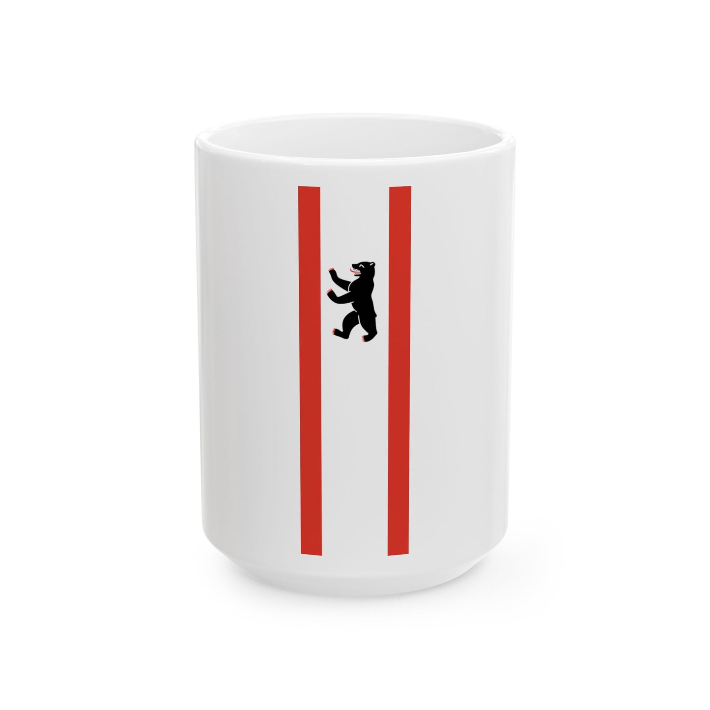 Flag of Berlin hanging (Germany) White Coffee Mug-15oz-Go Mug Yourself
