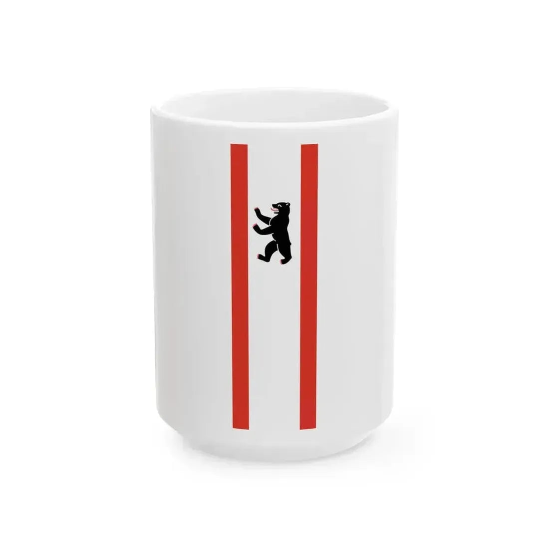 Flag of Berlin hanging (Germany) White Coffee Mug 15oz - Go Mug Yourself