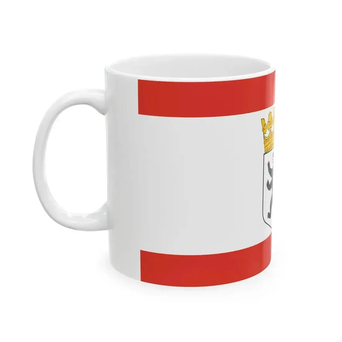 Flag of Berlin state (Germany) White Coffee Mug - Go Mug Yourself