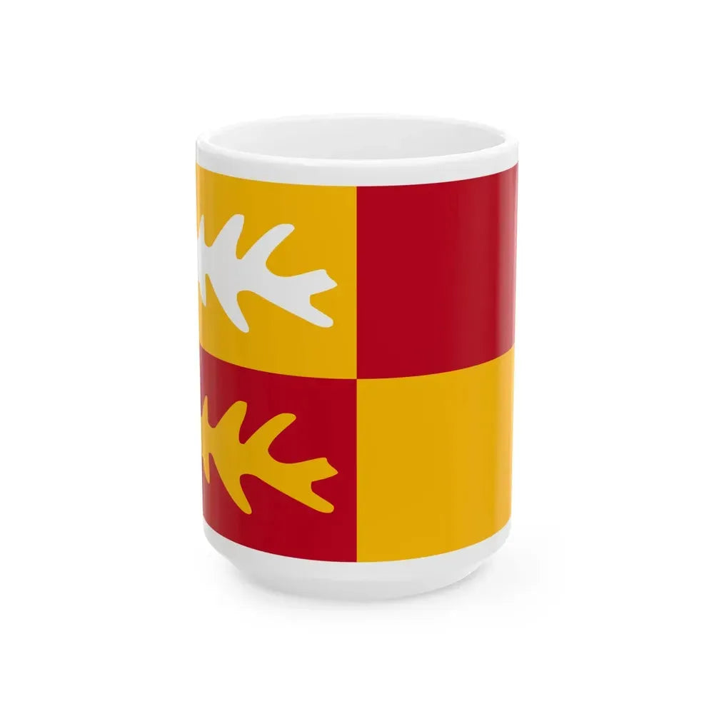 Flag of Bernards Township New Jersey (United States) White Coffee Mug 15oz - Go Mug Yourself