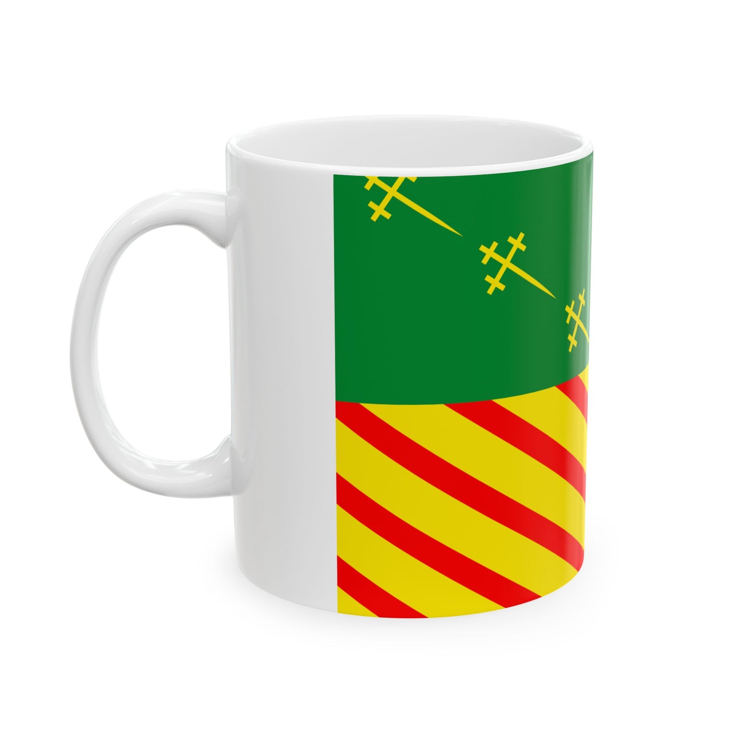 Flag of Bernissart (Belgium) White Coffee Mug-Go Mug Yourself